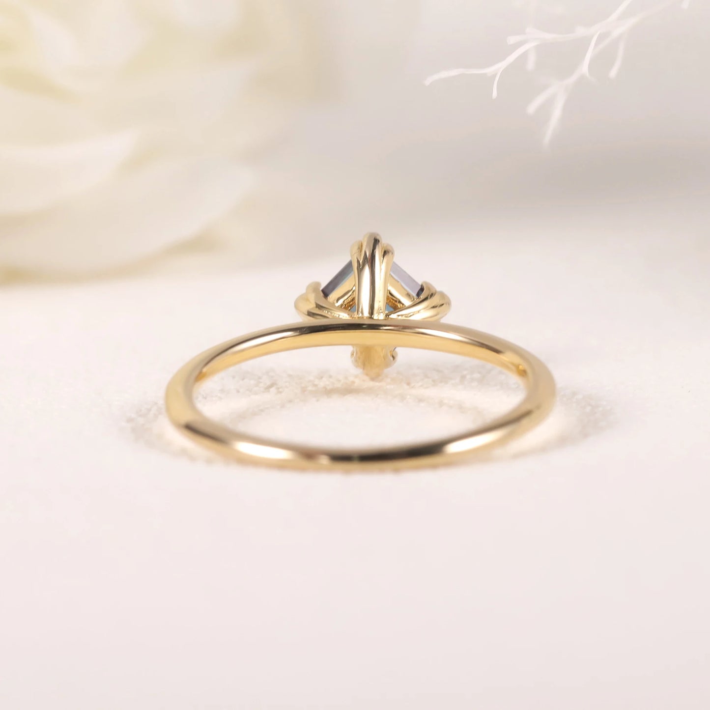 18K Gold Plated Sterling Silver Alexandrite Ring – Elegant & Enchanting