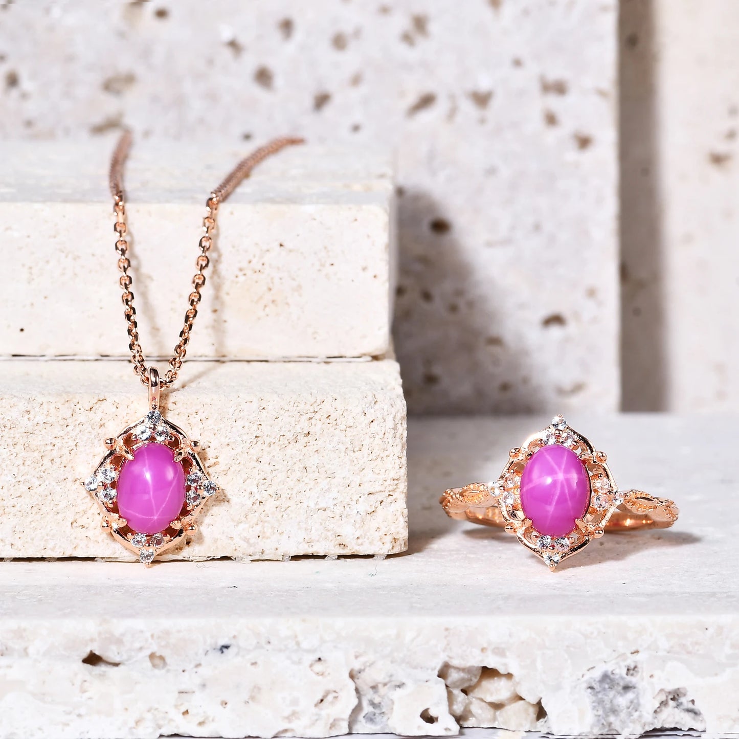 GEM'S BALLET Dainty Blue Lindy Star Sapphire Ring – Vintage Elegance