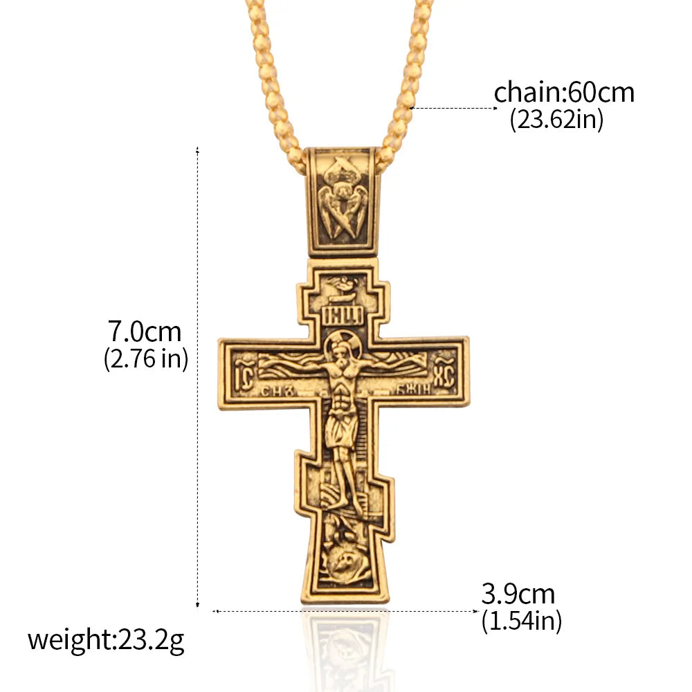 NoEnName_Null Big Cross Pendant Necklace – Bold & Trendy