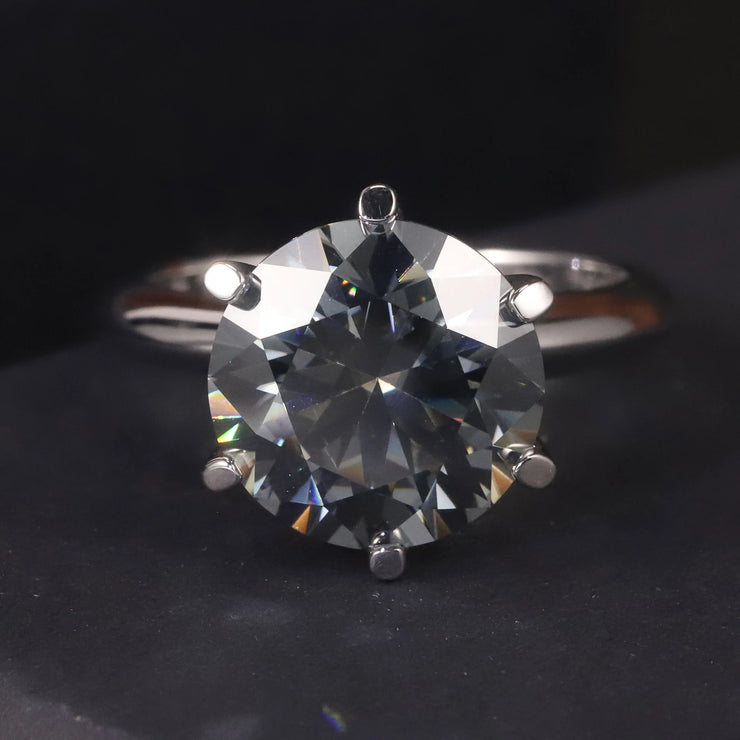 GEM'S BALLET 5.0CTW Moissanite Solitaire Engagement Ring – Timeless Brilliance