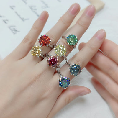 GEM'S BALLET 5.0CTW Moissanite Solitaire Engagement Ring – Timeless Brilliance