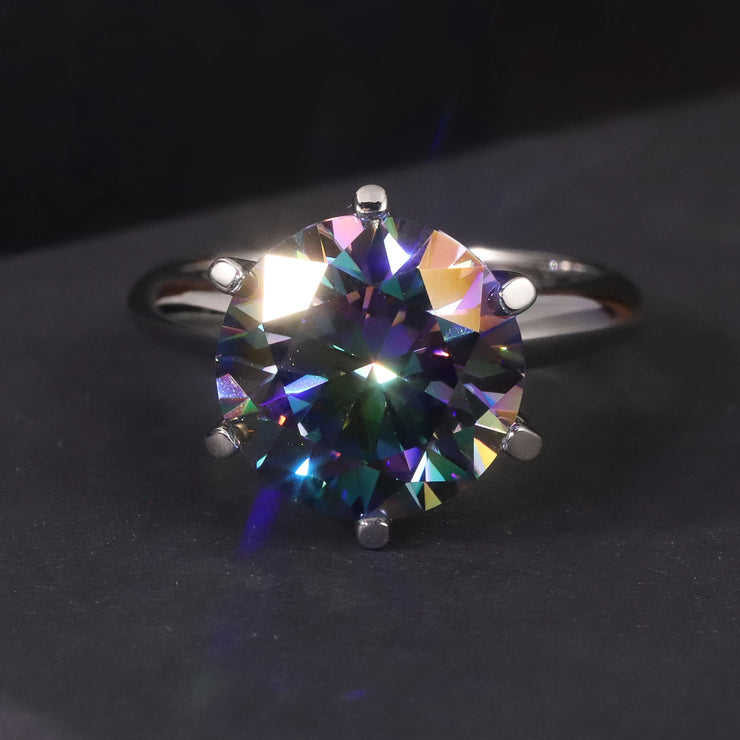 GEM'S BALLET 5.0CTW Moissanite Solitaire Engagement Ring – Timeless Brilliance