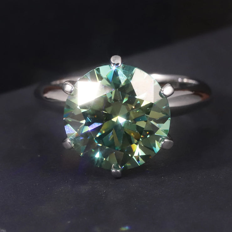GEM'S BALLET 5.0CTW Moissanite Solitaire Engagement Ring – Timeless Brilliance