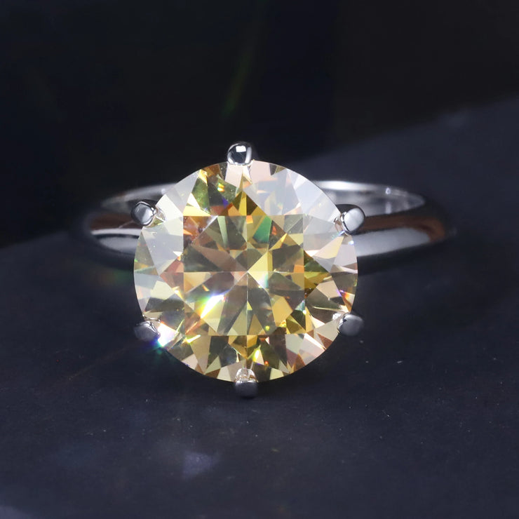GEM'S BALLET 5.0CTW Moissanite Solitaire Engagement Ring – Timeless Brilliance