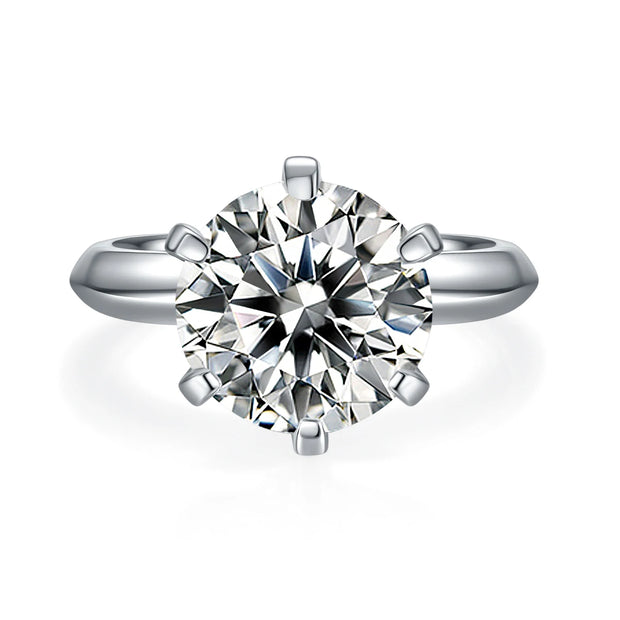 GEM'S BALLET 5.0CTW Moissanite Solitaire Engagement Ring – Timeless Brilliance