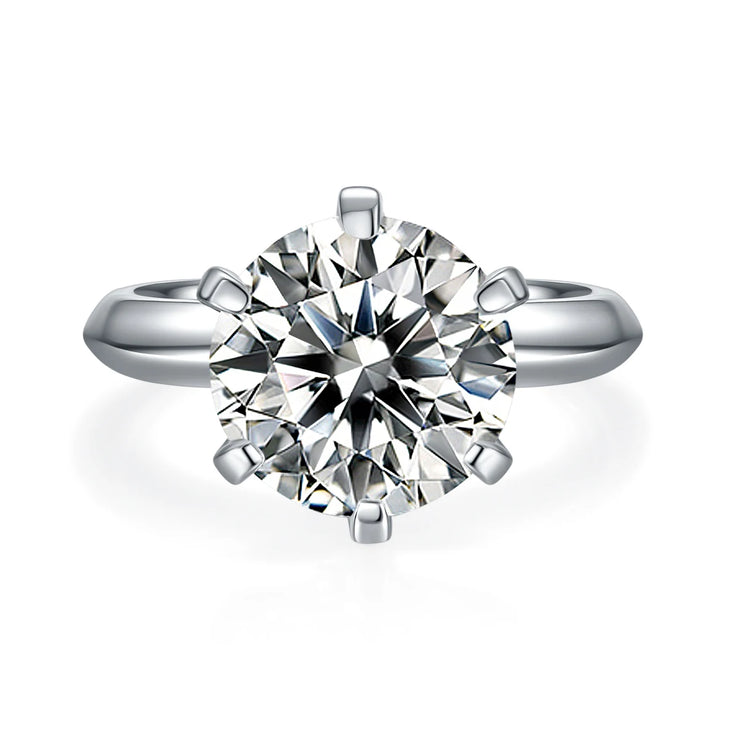 GEM'S BALLET 5.0CTW Moissanite Solitaire Engagement Ring – Timeless Brilliance