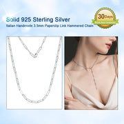 ORSA JEWELS 14K Gold Plated Genuine 925 Sterling Silver Paperclip Neck Chain 6/9.3/12mm Link Necklace for Women Men Jewelry SC39