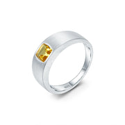 GEM'S BALLET 925 Sterling Silver Cushion Cut Men’s Ring – Bold & Timeless