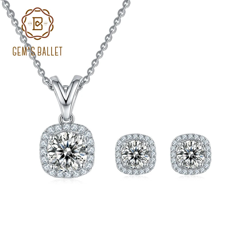 GEM'S BALLET 925 Sterling Silver Bridal Jewelry Set – Timeless Elegance