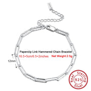 ORSA JEWELS 14K Gold Plated Genuine 925 Sterling Silver Paperclip Neck Chain 6/9.3/12mm Link Necklace for Women Men Jewelry SC39