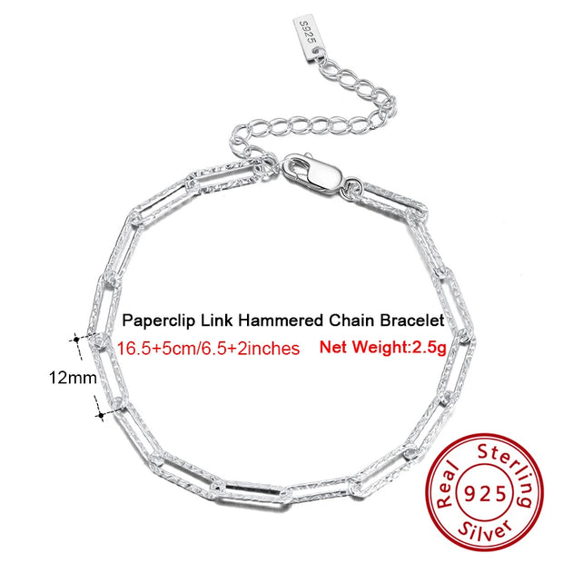 ORSA JEWELS 14K Gold Plated Genuine 925 Sterling Silver Paperclip Neck Chain 6/9.3/12mm Link Necklace for Women Men Jewelry SC39