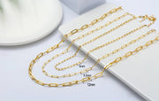 ORSA JEWELS 14K Gold Plated Genuine 925 Sterling Silver Paperclip Neck Chain 6/9.3/12mm Link Necklace for Women Men Jewelry SC39