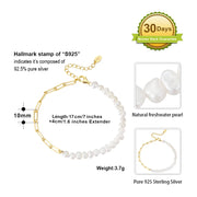 ORSA JEWELS 14K Gold Plated Genuine 925 Sterling Silver Paperclip Neck Chain 6/9.3/12mm Link Necklace for Women Men Jewelry SC39