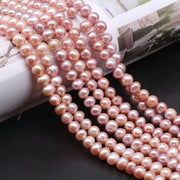 DOTEFFIL 8mm Artificial Pearl White/Pink/Purple 925 Sterling Silver 16-20 Inch Chain Necklace Woman Engagement Wedding Jewelry