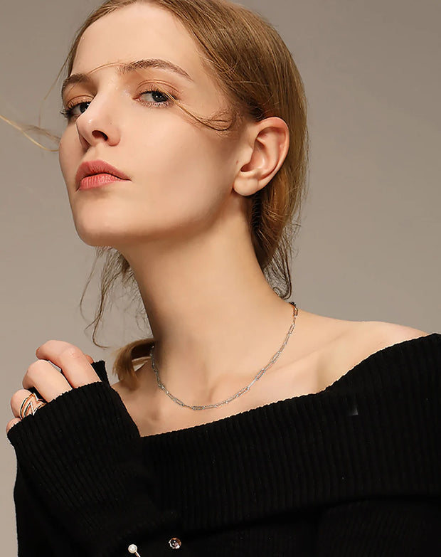 ORSA JEWELS 14K Gold Plated Genuine 925 Sterling Silver Paperclip Neck Chain 6/9.3/12mm Link Necklace for Women Men Jewelry SC39