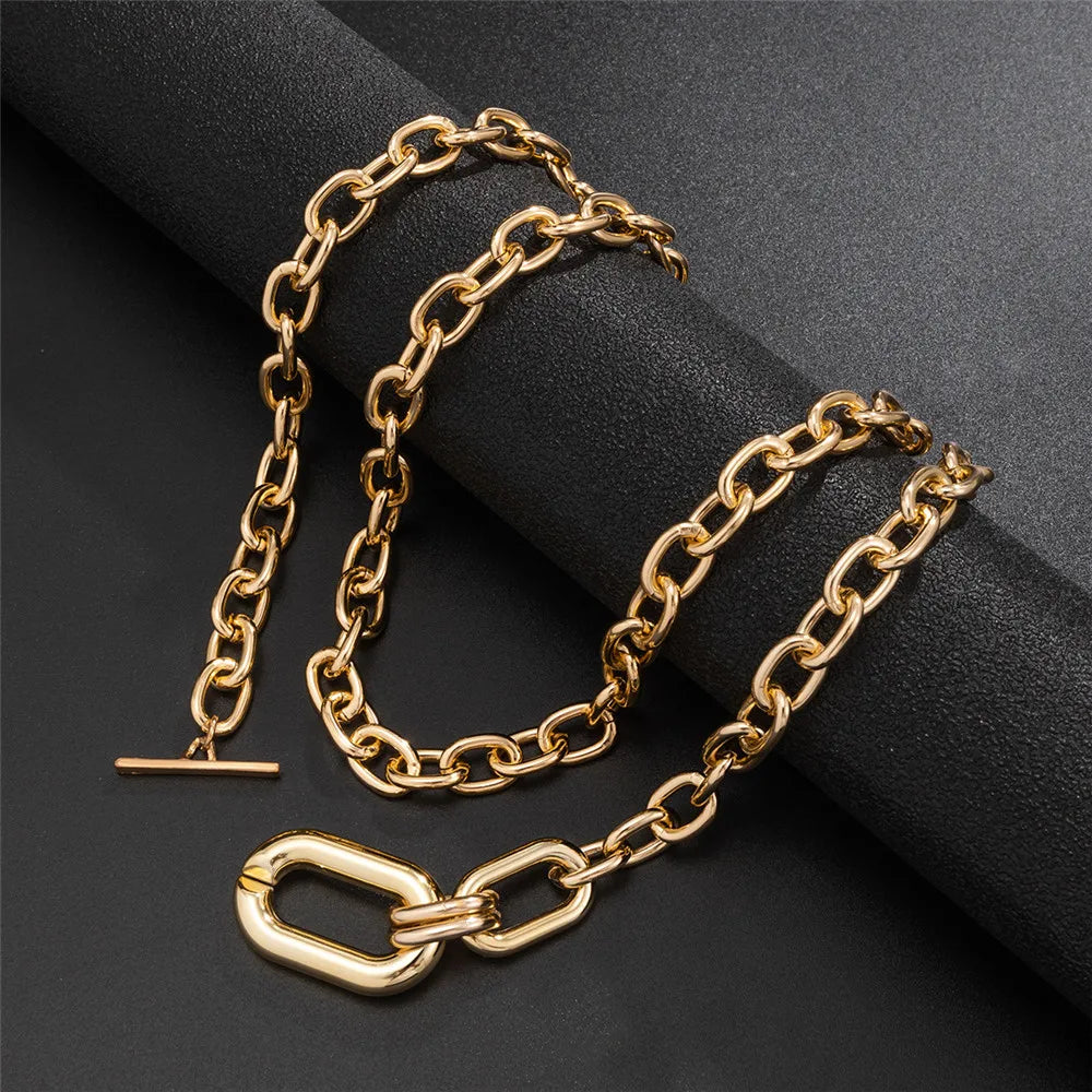 Cosysail Chunky Chain Choker Necklace – Bold &amp; Trendy