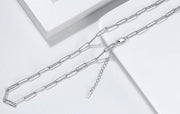 ORSA JEWELS 14K Gold Plated Genuine 925 Sterling Silver Paperclip Neck Chain 6/9.3/12mm Link Necklace for Women Men Jewelry SC39