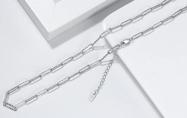 ORSA JEWELS 14K Gold Plated Genuine 925 Sterling Silver Paperclip Neck Chain 6/9.3/12mm Link Necklace for Women Men Jewelry SC39