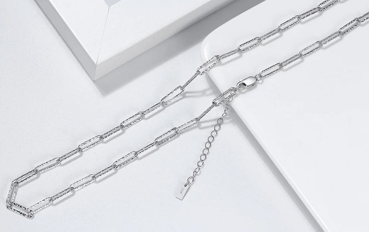 ORSA JEWELS 14K Gold Plated Genuine 925 Sterling Silver Paperclip Neck Chain 6/9.3/12mm Link Necklace for Women Men Jewelry SC39