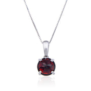 GEM'S BALLET Natural Blue Topaz Gemstone Pendant Necklace For Women Jewelry 925 Sterling Silver Classic Round Birthstone Pendant