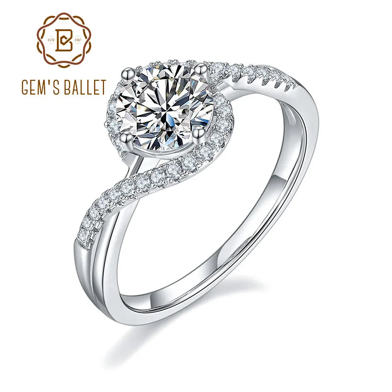 GEM'S BALLET Moissanite Twist Ring – A Twist on Timeless Elegance