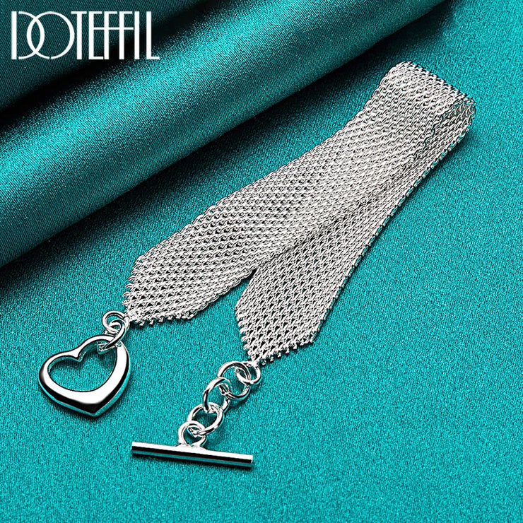 DOTEFFIL 925 Sterling Silver Multi-Color AAA Zircon Bracelet