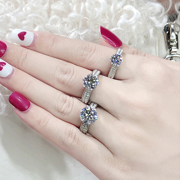 GEM'S BALLET Moissanite Diamond Ring – Elegance & Brilliance for Every Bride