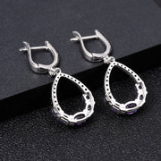 GEM'S BALLET Natural Amethyst Drop Earrings for Women 925 Sterling Silver Dangle Elegant Wedding Jewelry Bijoux 2020 New Brincos