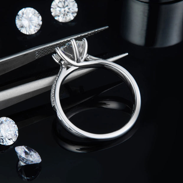 GEM'S BALLET Moissanite Diamond Ring – Elegance & Brilliance for Every Bride