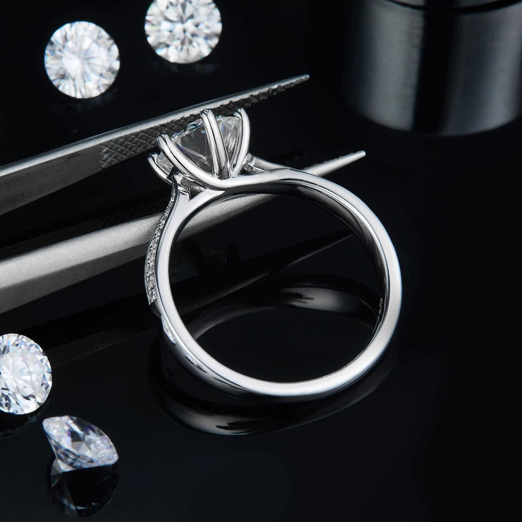 GEM'S BALLET Moissanite Diamond Ring – Elegance & Brilliance for Every Bride