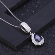 GEM'S BALLET Classic Blue Sapphire Jewelry Set – Timeless Elegance