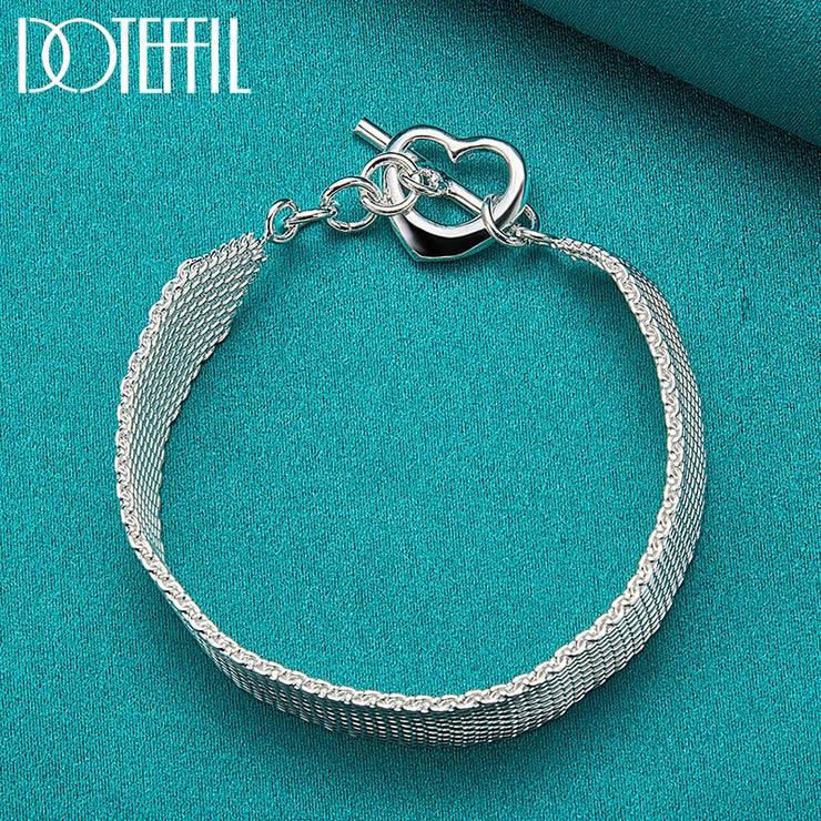 DOTEFFIL 925 Sterling Silver Multi-Color AAA Zircon Bracelet