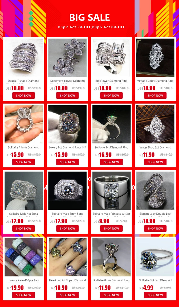 Cushion Cut 10mm Moissanite Diamond Ring 100% Real 925 Sterling Silver Party Wedding Band Rings for Women Men Engagement Jewelry