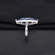 GEM'S BALLET 11.45Ct Marquise Iolite Mystic Quartz Ring