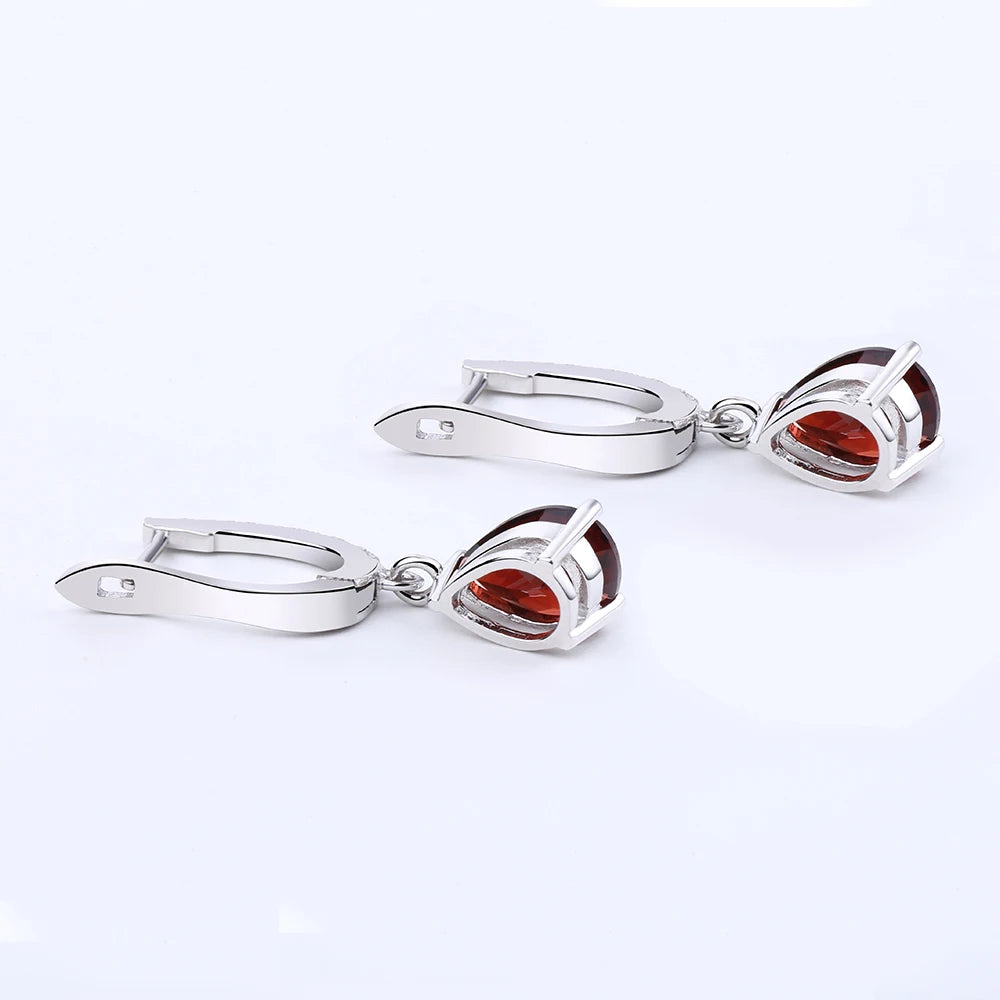 Gem's Ballet 4.31Ct Natural Red Garnet Drop Earrings Solid 925 Sterling Silver Fine Jewelry For Women Gemstone Earrings