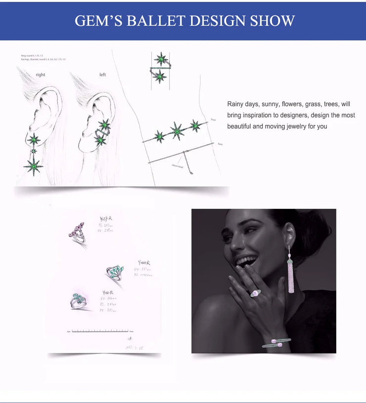 GEM'S BALLET Iolite Blue Mystic Quartz Ring – Elegant & Unique