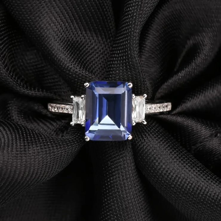 GEM'S BALLET Iolite Blue Mystic Quartz Jewelry Set