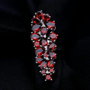 GEM'S BALLET 10.56Ct Natural Red Garnet Gemstone Ring – Bold & Elegant