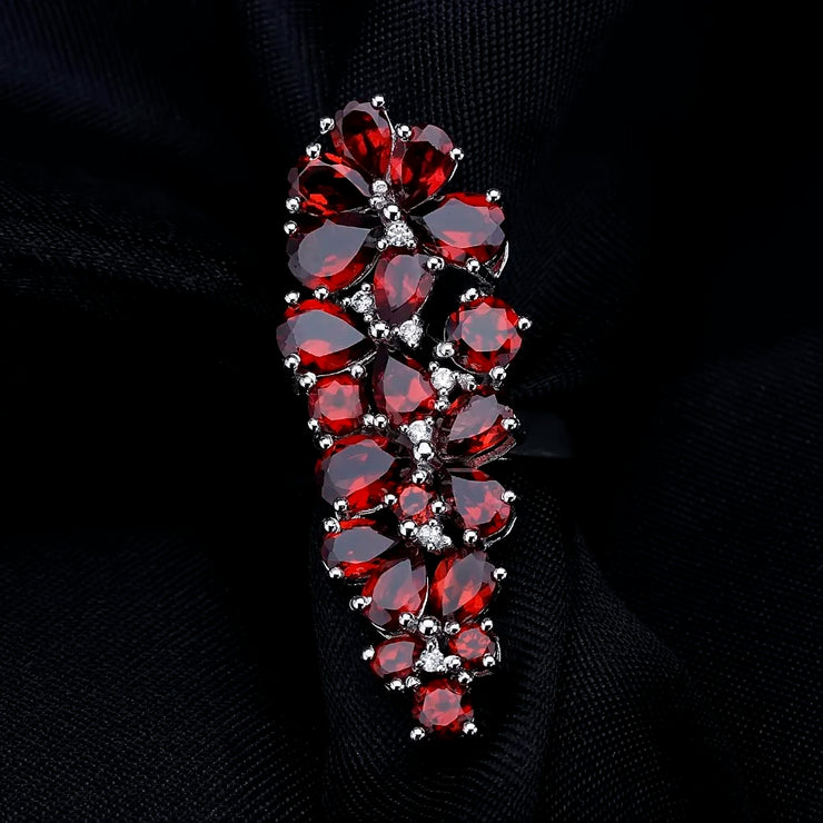 GEM'S BALLET 10.56Ct Natural Red Garnet Gemstone Ring – Bold & Elegant