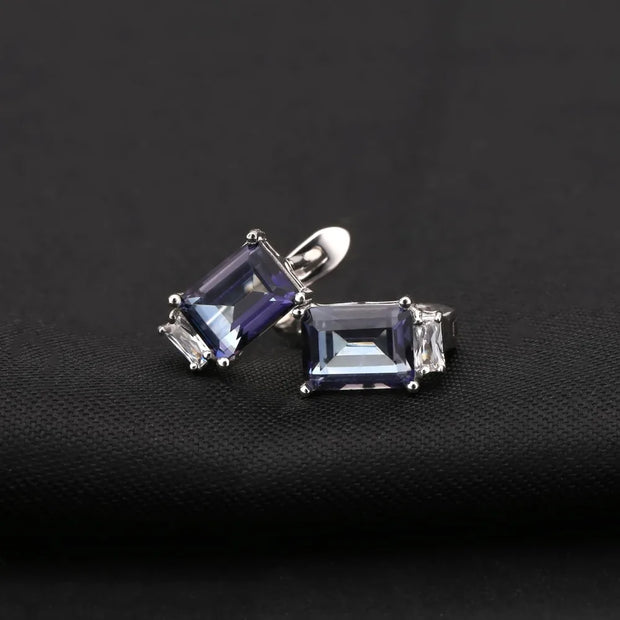 GEM'S BALLET Iolite Blue Mystic Quartz Jewelry Set