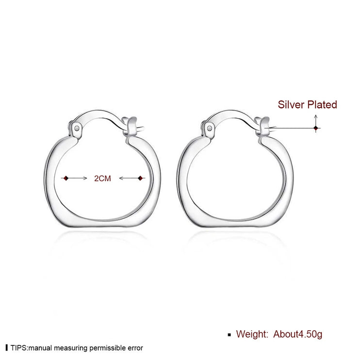 DOTEFFIL 925 Sterling Silver Flat Square Hoop Earrings – Sleek & Modern