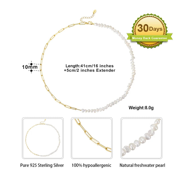 ORSA JEWELS 14K Gold Plated Genuine 925 Sterling Silver Paperclip Neck Chain 6/9.3/12mm Link Necklace for Women Men Jewelry SC39