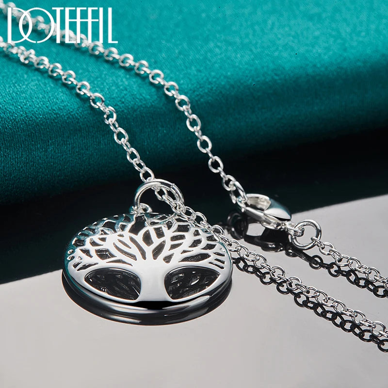 DOTEFFIL 925 Sterling Silver Tree Pendant – Nature’s Timeless Beauty