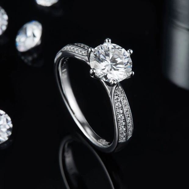 GEM'S BALLET Moissanite Diamond Ring – Elegance & Brilliance for Every Bride