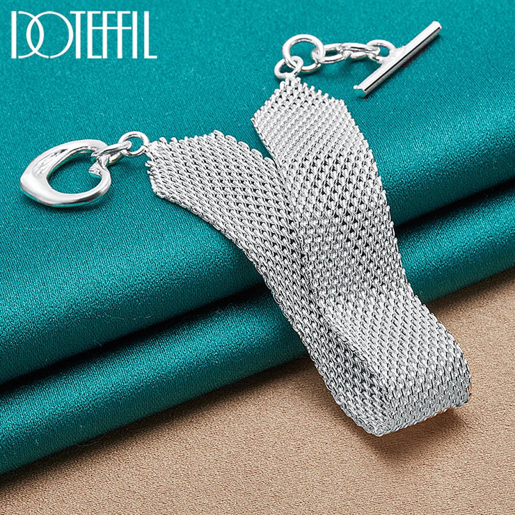 DOTEFFIL 925 Sterling Silver Multi-Color AAA Zircon Bracelet