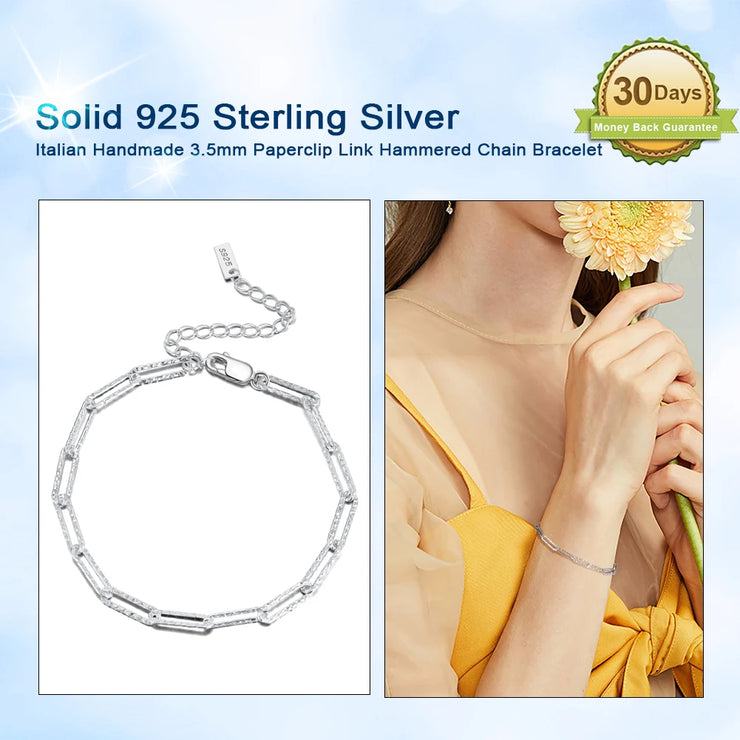 ORSA JEWELS 14K Gold Plated Genuine 925 Sterling Silver Paperclip Neck Chain 6/9.3/12mm Link Necklace for Women Men Jewelry SC39