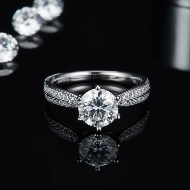 GEM'S BALLET Moissanite Diamond Ring – Elegance & Brilliance for Every Bride