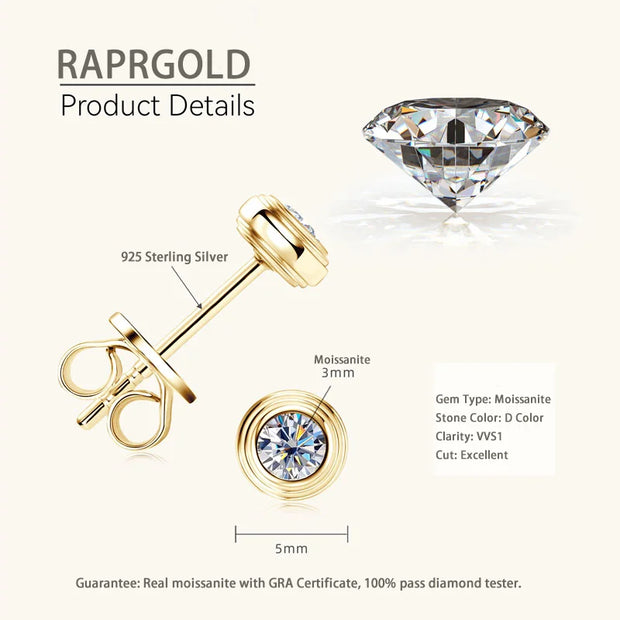 Moissanite Exquisite Stud Earring for Women