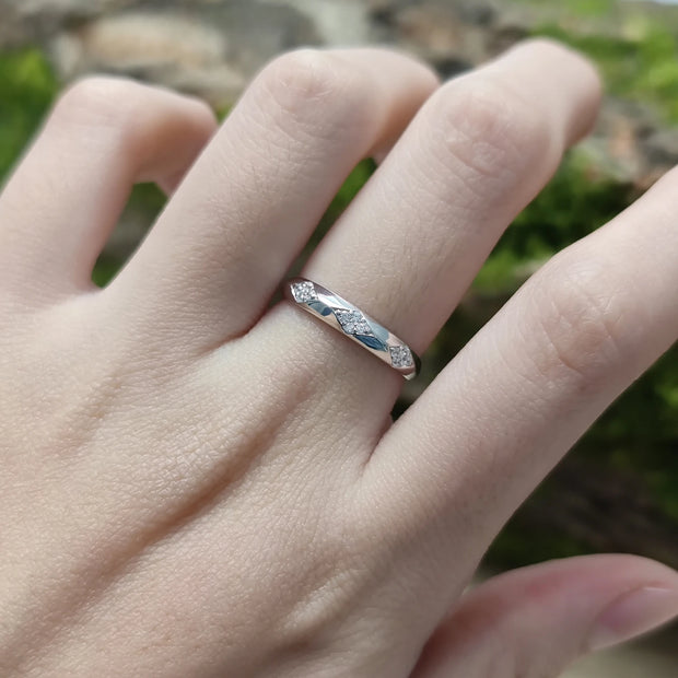 GEM'S BALLET 925 Sterling Silver Couple Ring Set Moissanite Ring Wedding Band Moissanite Matching Rings For Him For Her