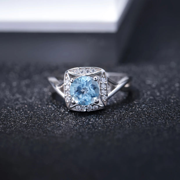 GEM'S BALLET 925 Sterling Silver Mystic Quartz Ring – A Romantic Touch